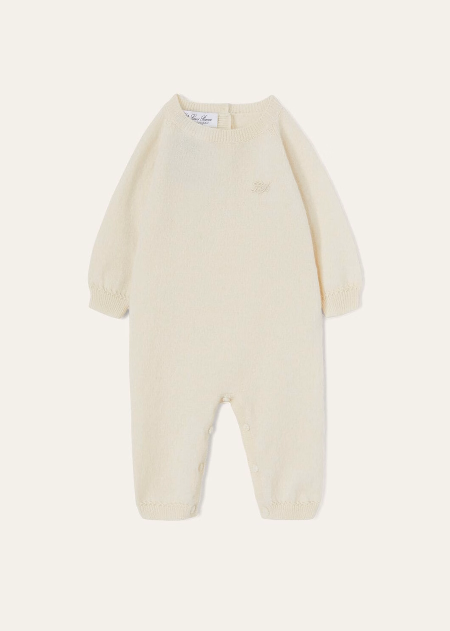 Baby Lovely Baby Cashmere Jumpsuit Naturel Wit Baby Cash