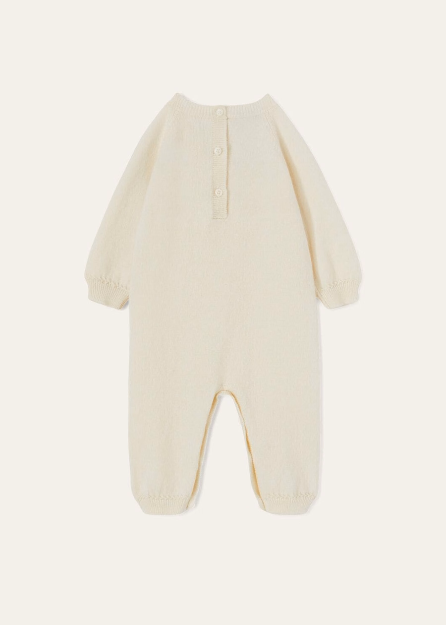 Baby Lovely Baby Cashmere Jumpsuit Naturel Wit Baby Cash