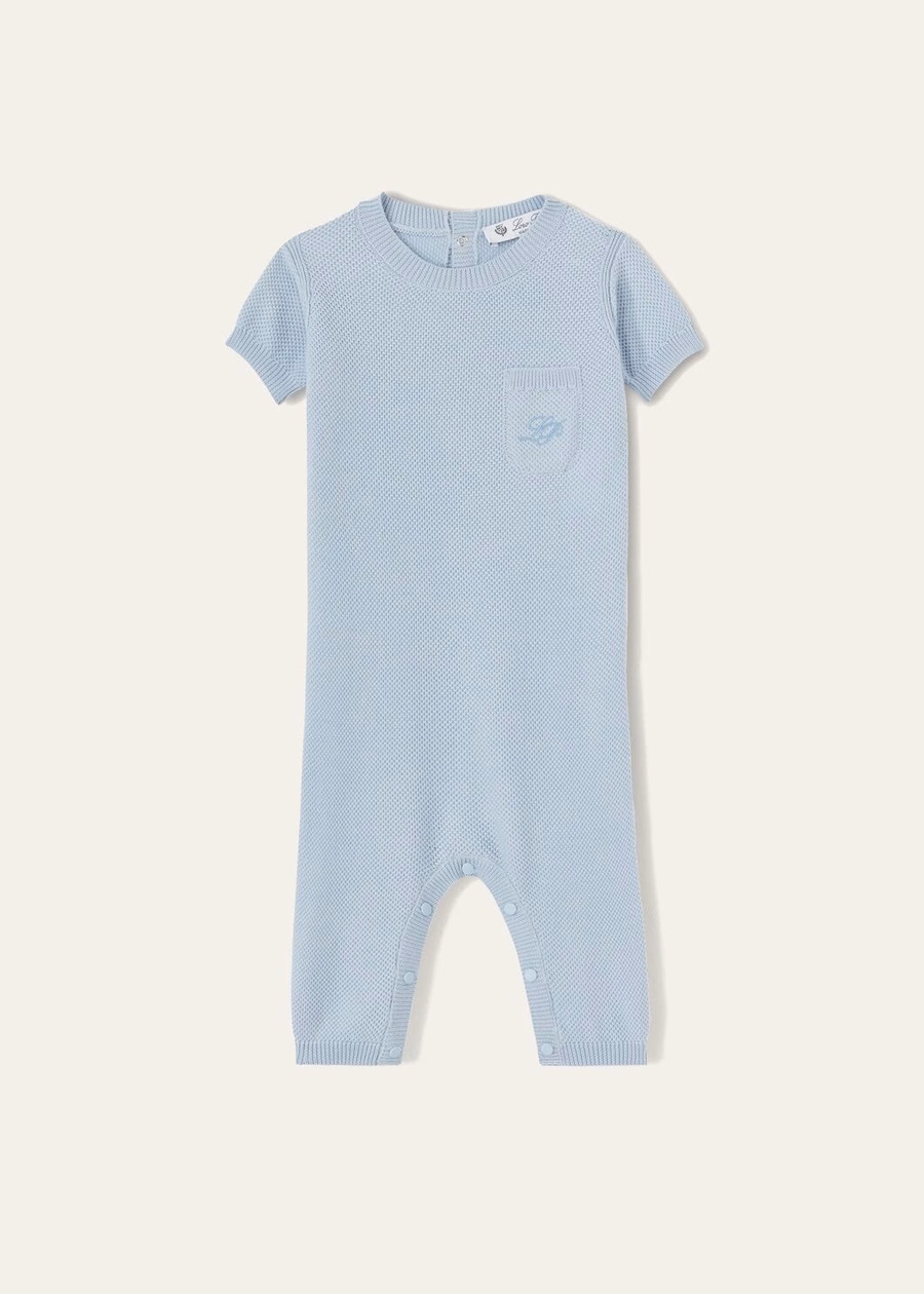 Sunrise katoenen romper in babyblauw