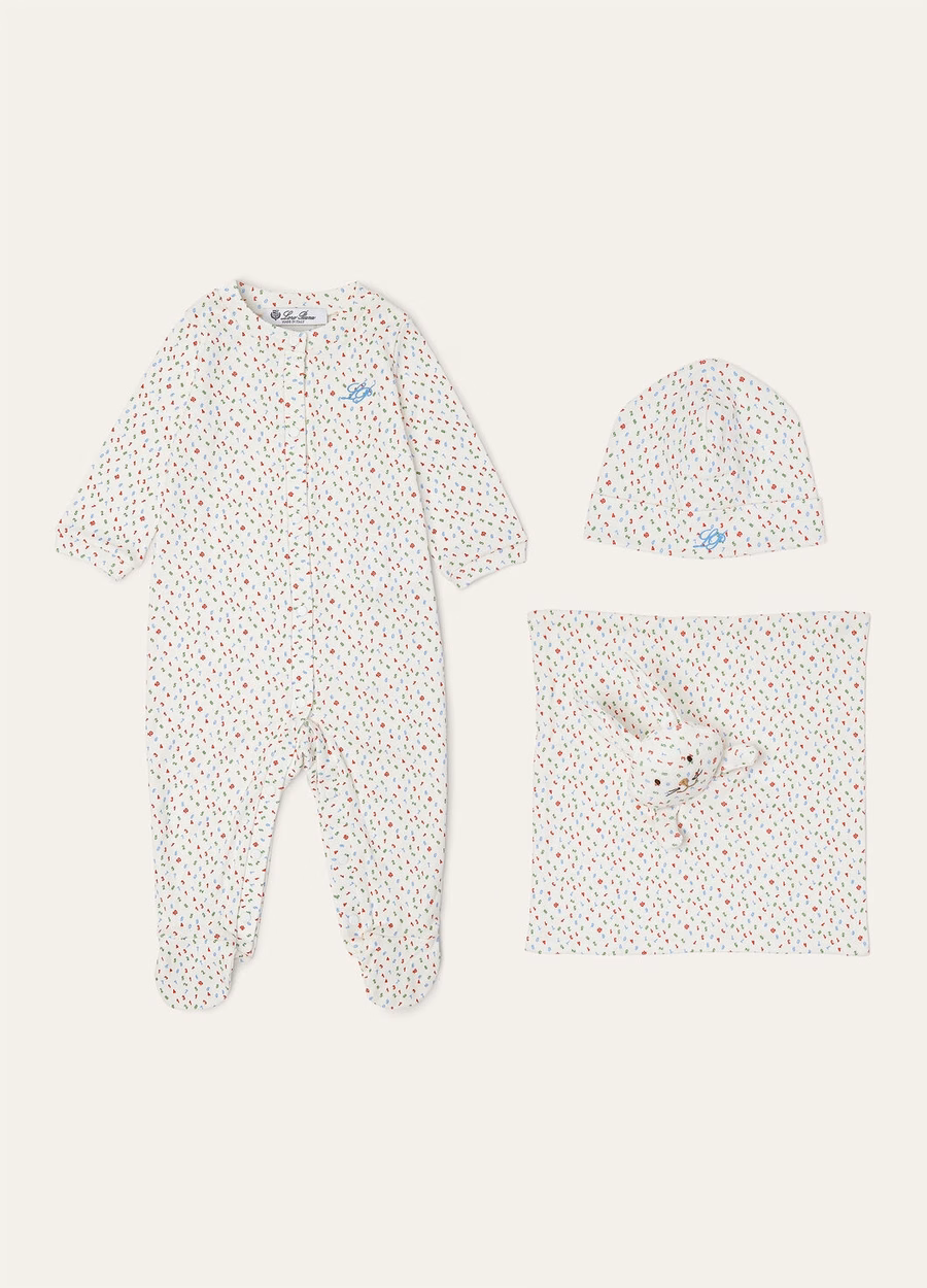 Cadeauset van katoen met kleine cijfers in rood/blauw/groen