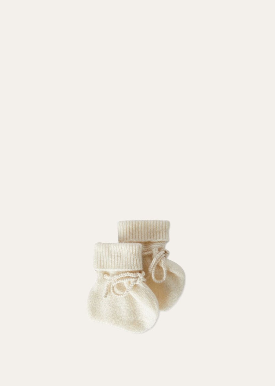 baby lovely socks baby cashmere natural white baby cash