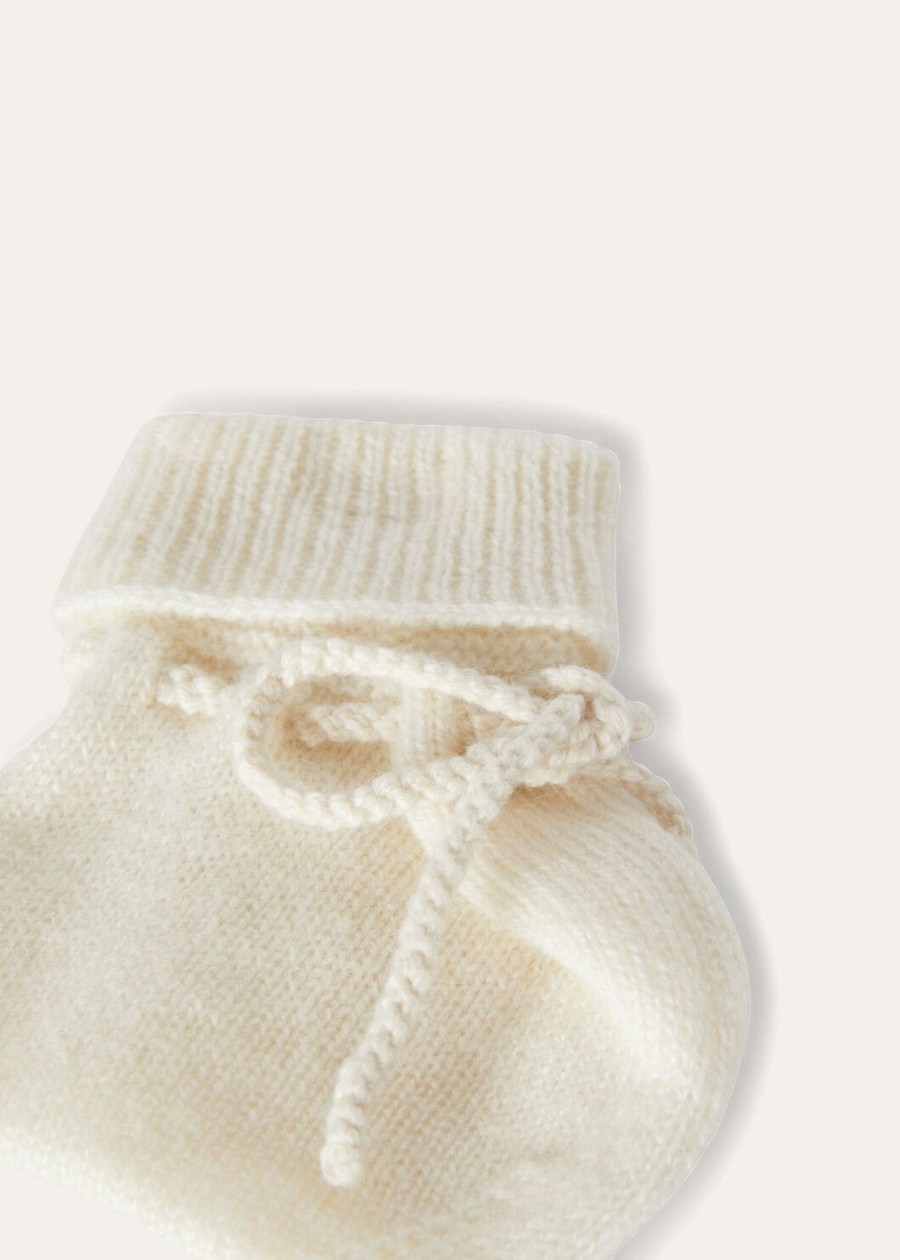 baby lovely socks baby cashmere natural white baby cash