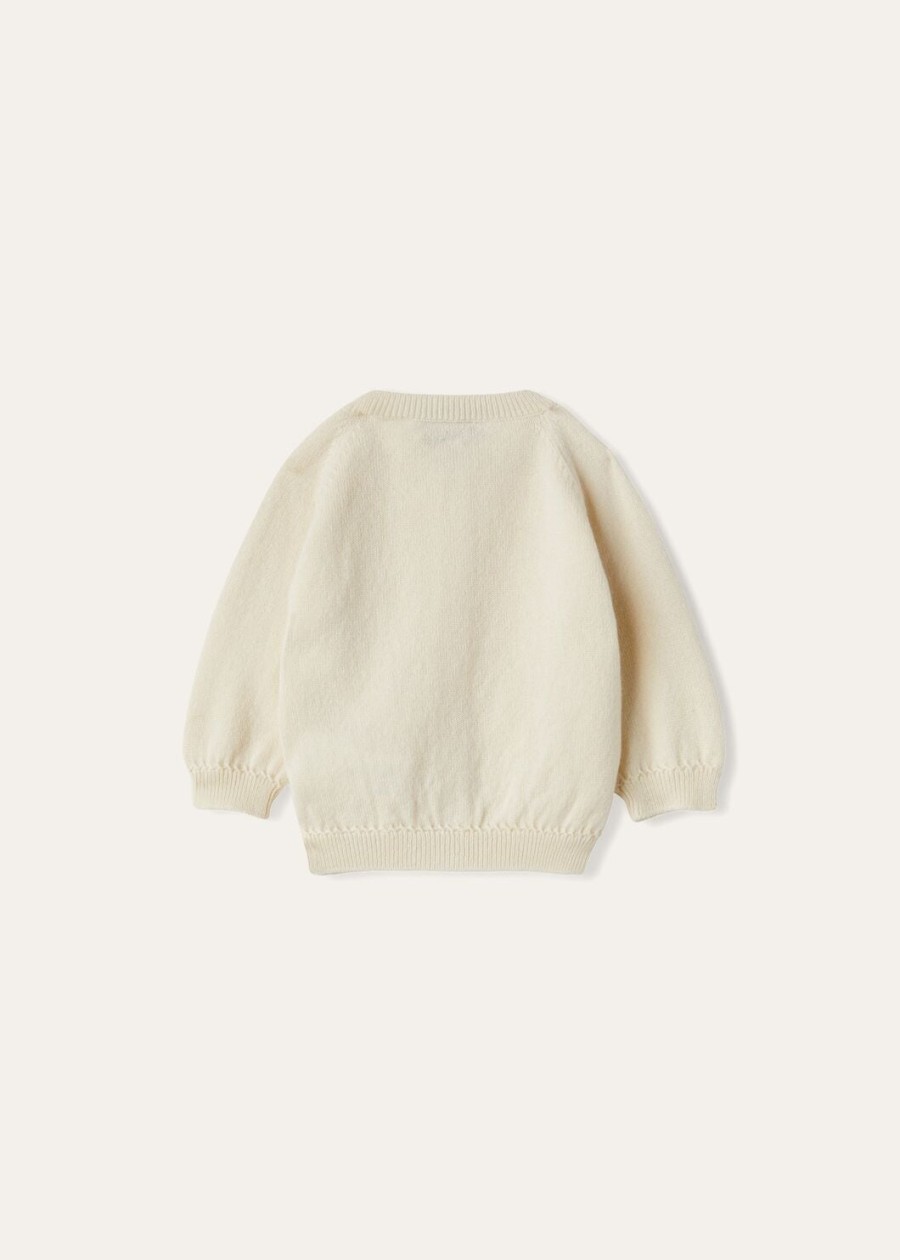 baby lovely cardigan baby cashmere natural white baby cash