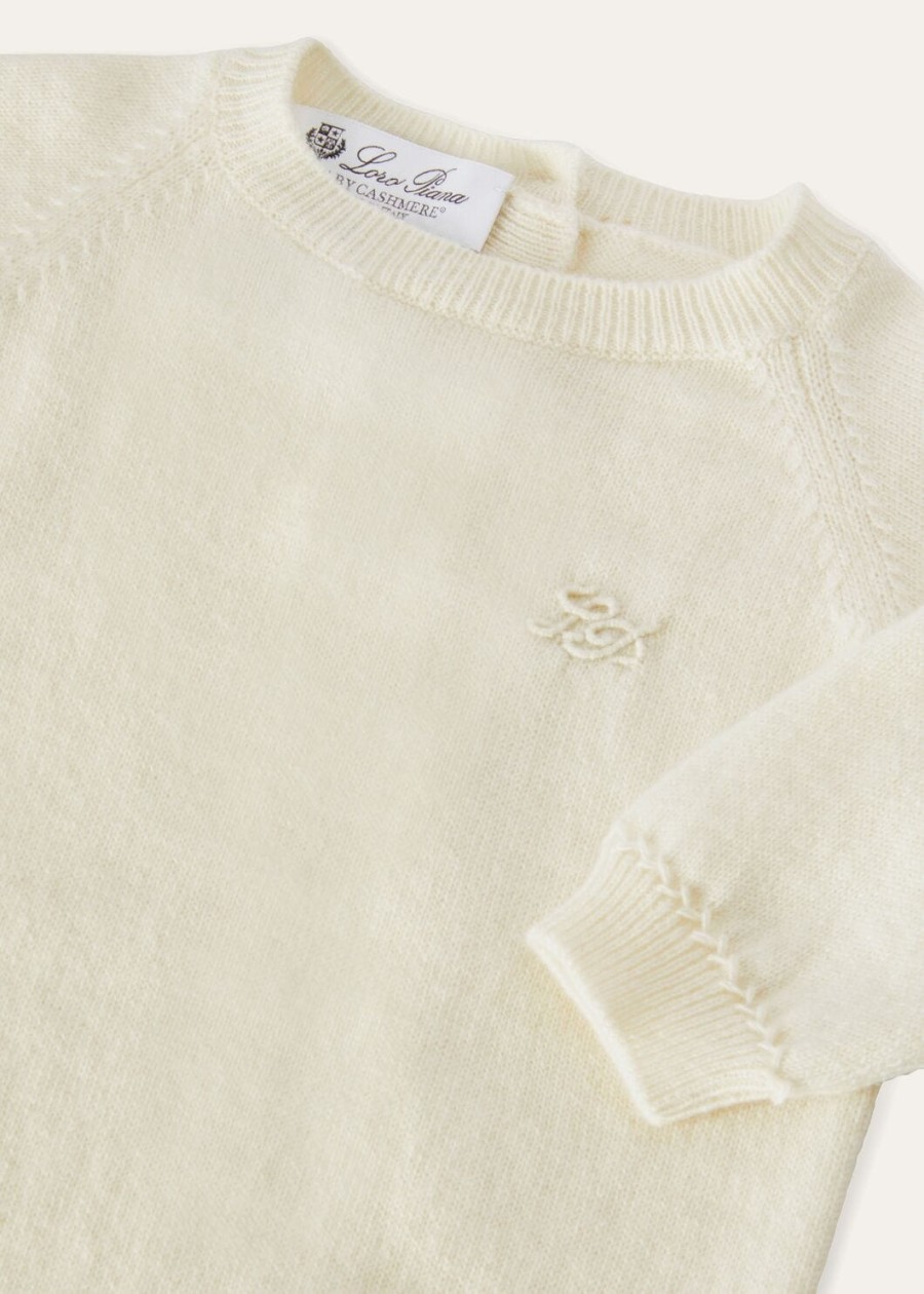 baby lovely baby cashmere jumpsuit naturel wit baby cash