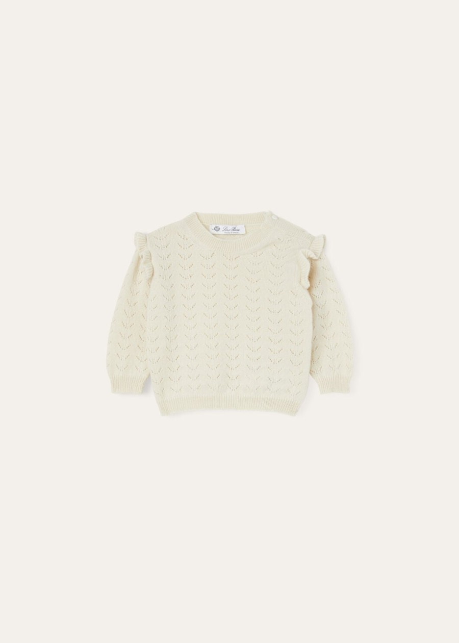 baby blossom crewneck cashmere natural white cash