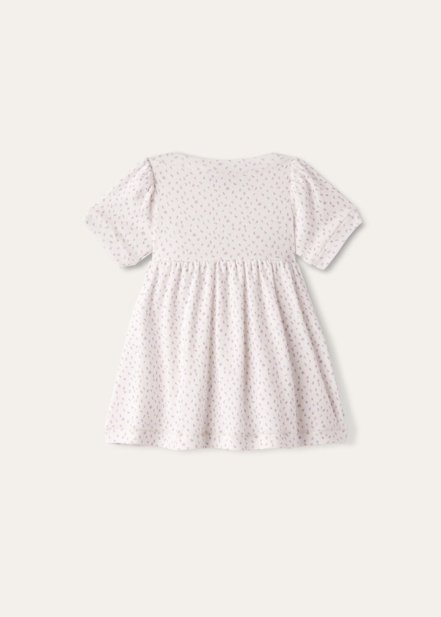 baby little numbers fancy katoenen jurk witlichtblauw