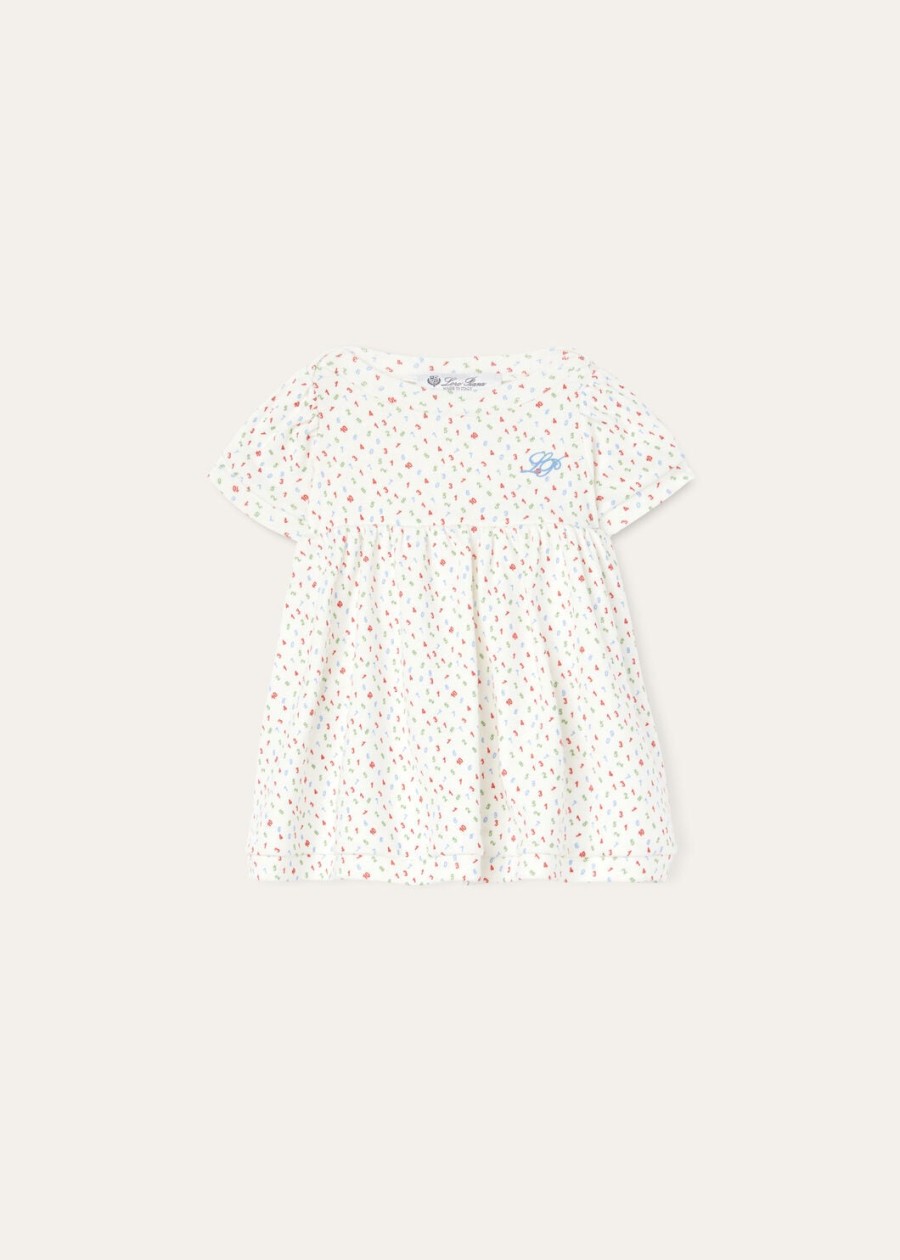 baby little numbers katoenen jurk roodblauwgroen