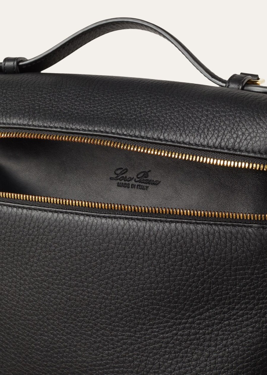extra pocket rugzak l23.5 generfd kalfsleer zwartzon goud