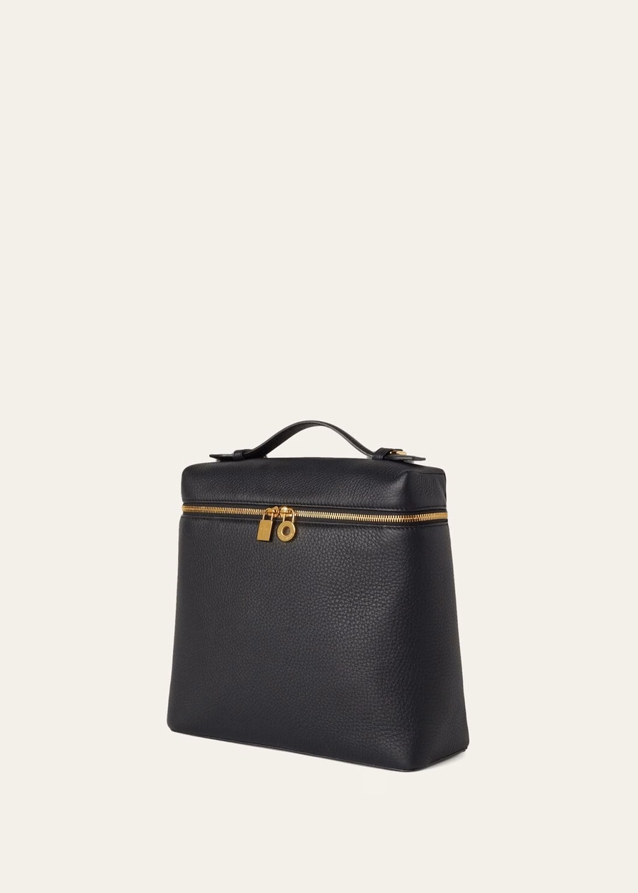 Extra Pocket Rugzak L23.5 Generfd Kalfsleer Zwart/Zon Goud