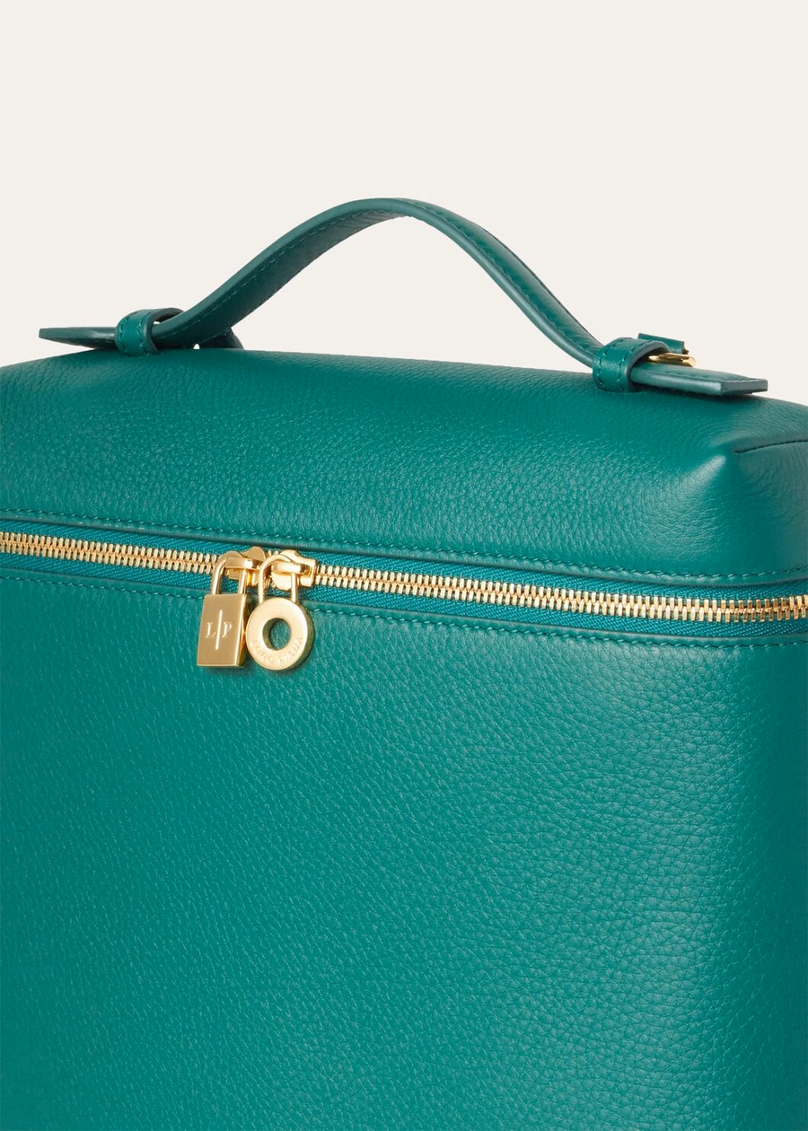 Extra Pocket Backpack L23.5 Forest Leaves in generfd kalfsleer