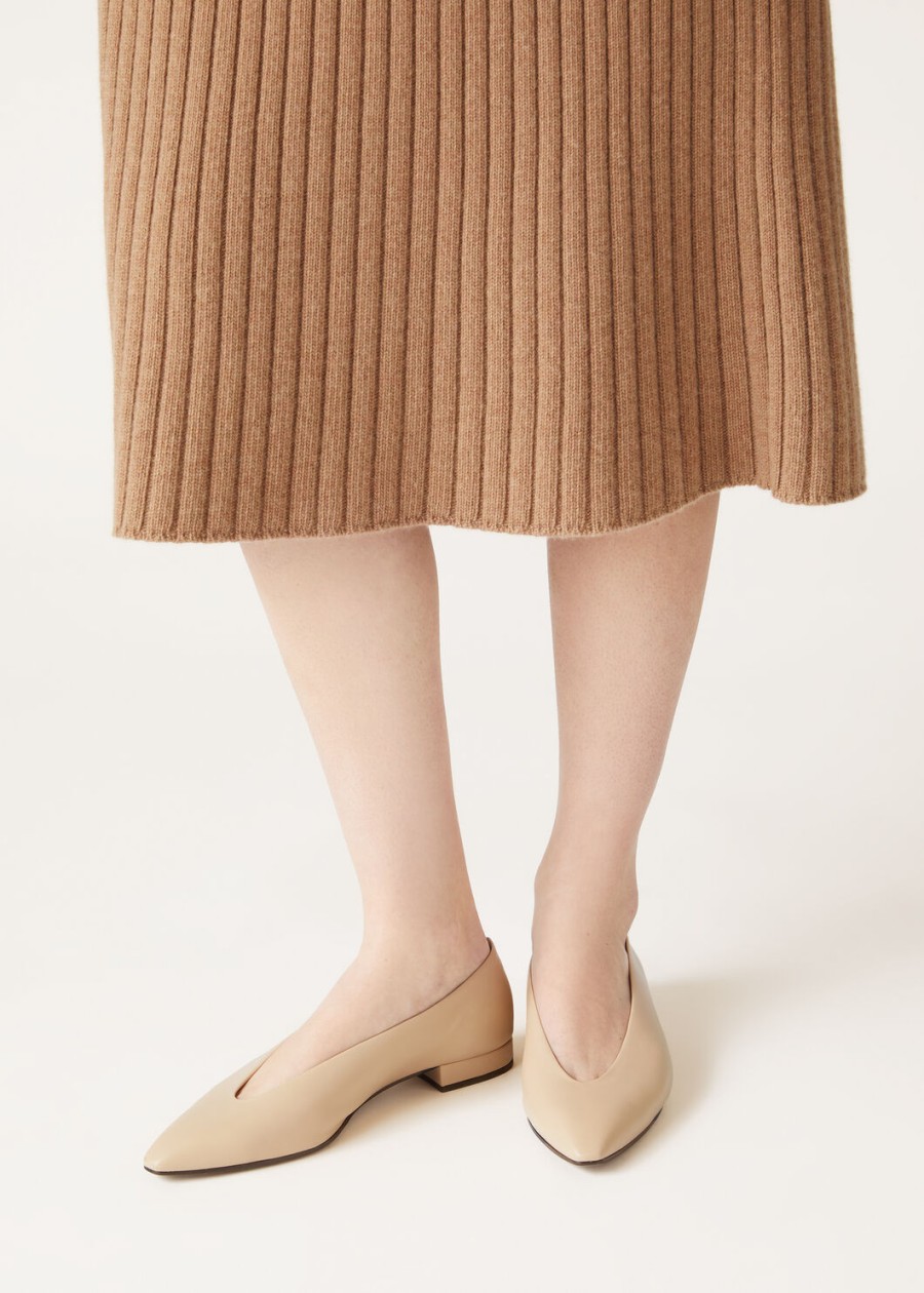 rebecca ballet flat calf natural light camel