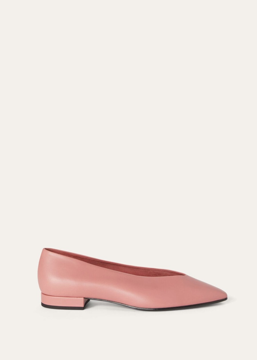 rebecca ballet antiek kalfsleer blush
