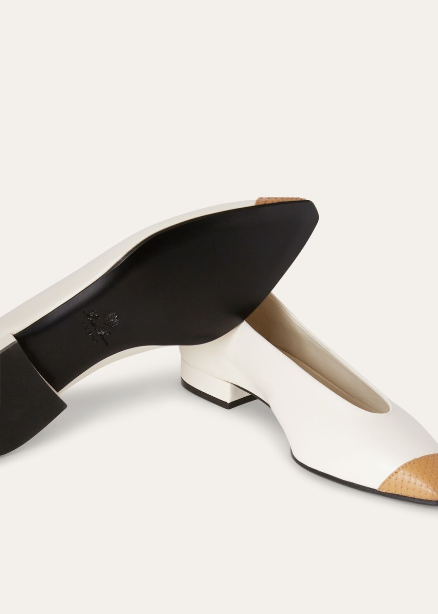 rebecca ballerinas in de kleuren nougatmelk honing leer