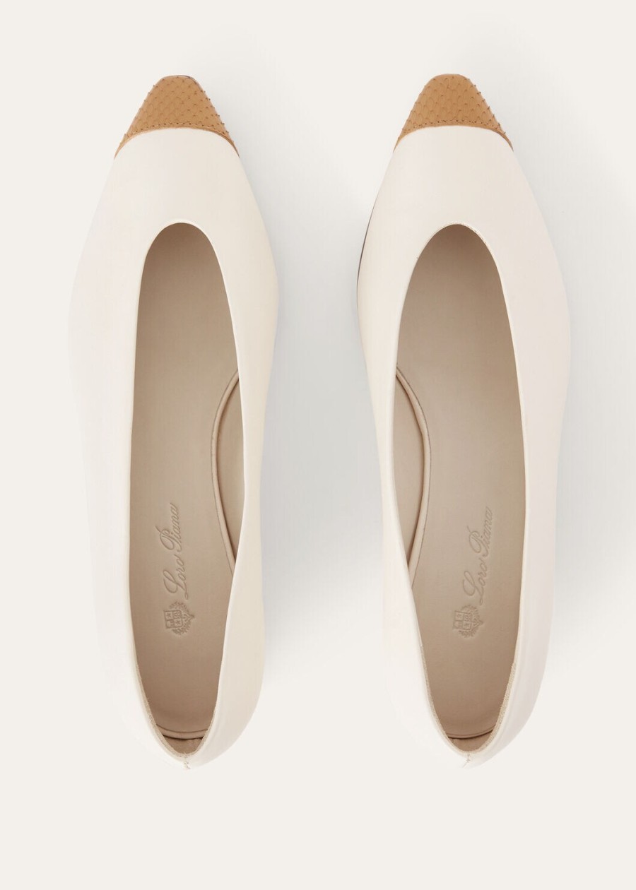 rebecca ballerinas in de kleuren nougatmelk honing leer