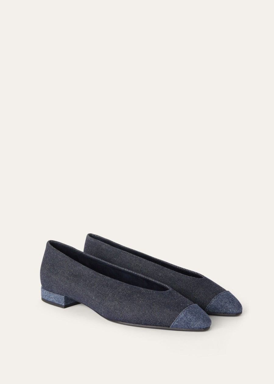 rebecca ballet flat cashdenim shadow blue reactive