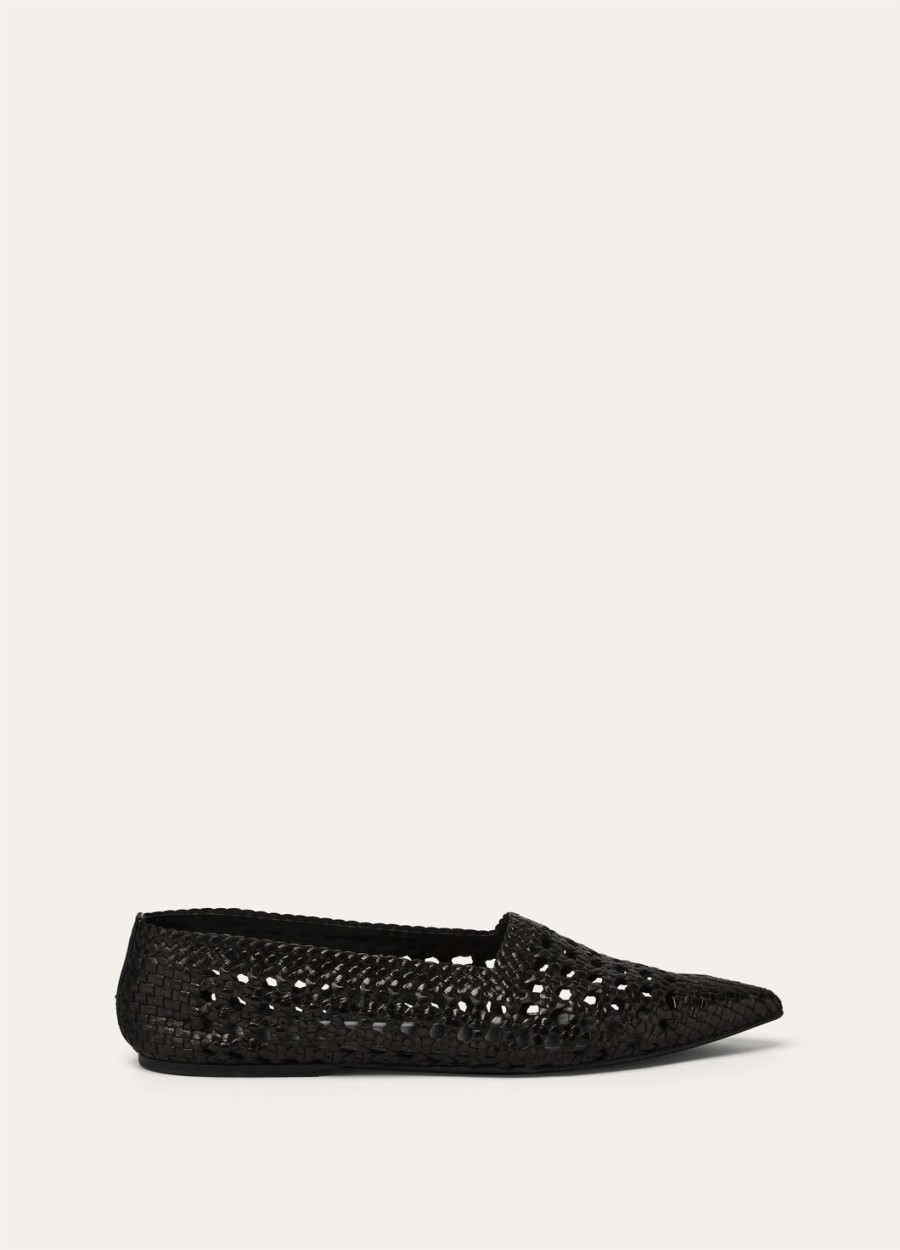 ayame ballerinas van zwart geitenleer