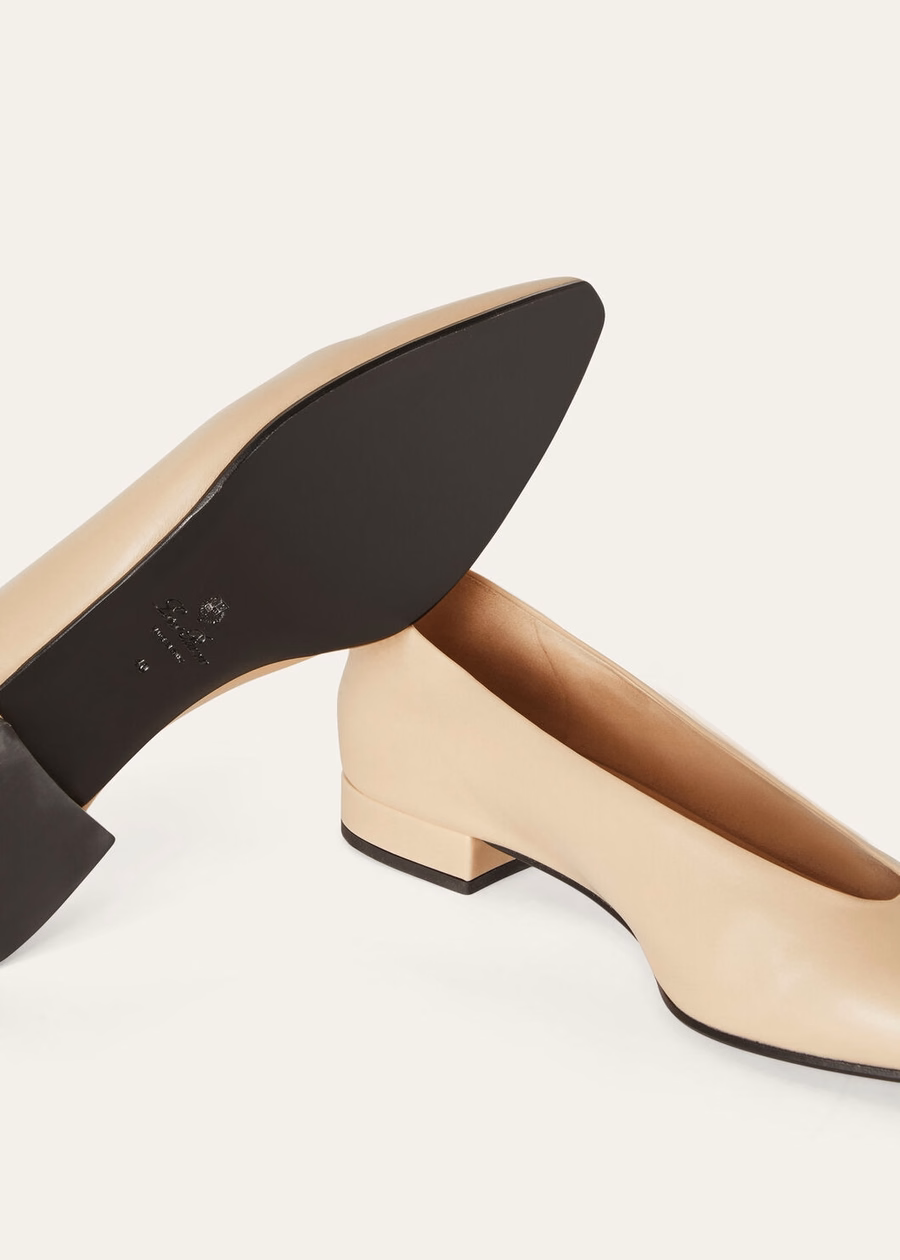 Rebecca Ballet Flat Calf Natural Light Camel