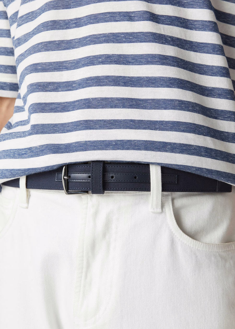 Travis Belt Cotton in Ripe Blueberry
