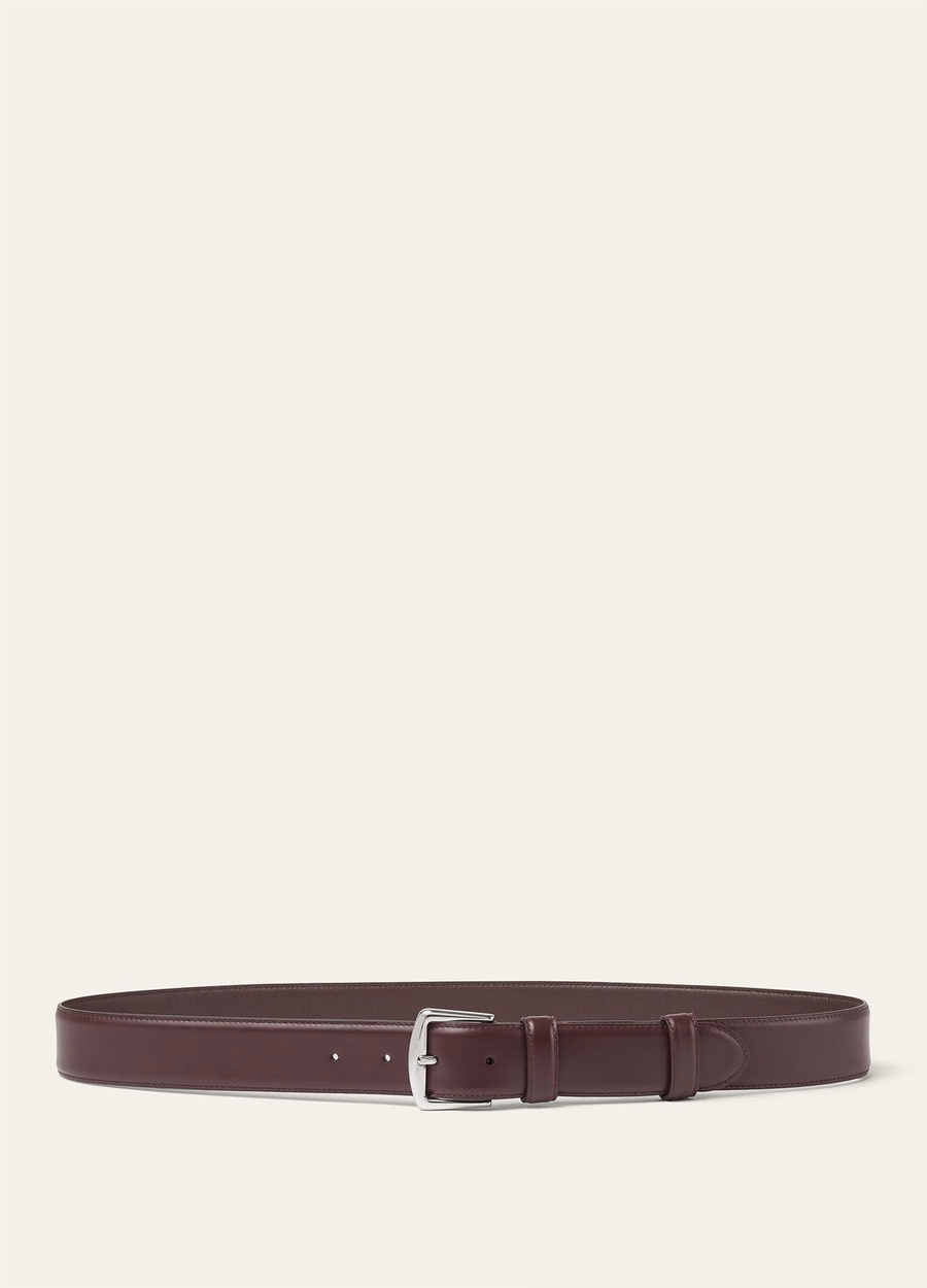 Alsavel Bordeaux Night kalfslederen riem