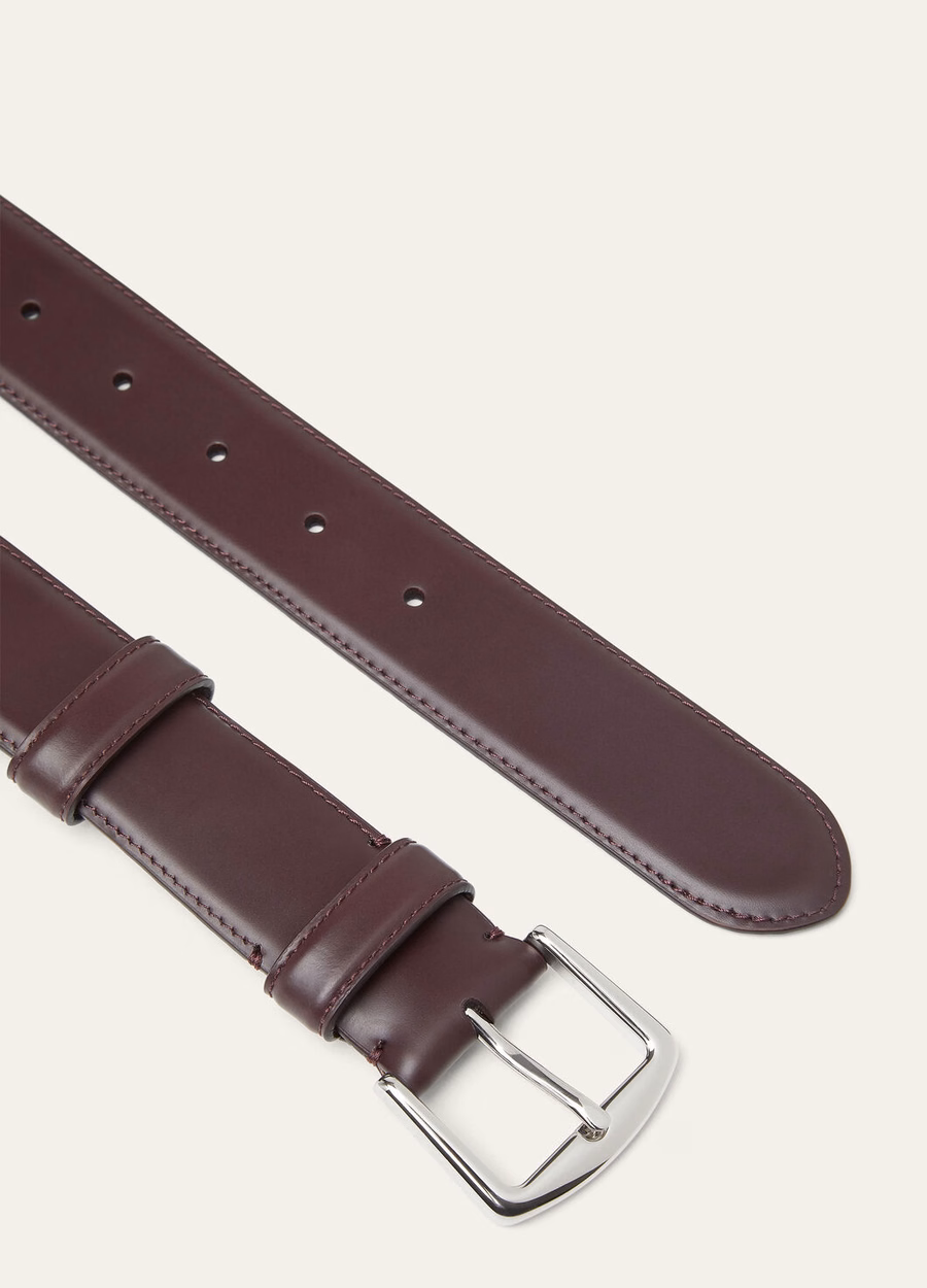 Alsavel Bordeaux Night kalfslederen riem
