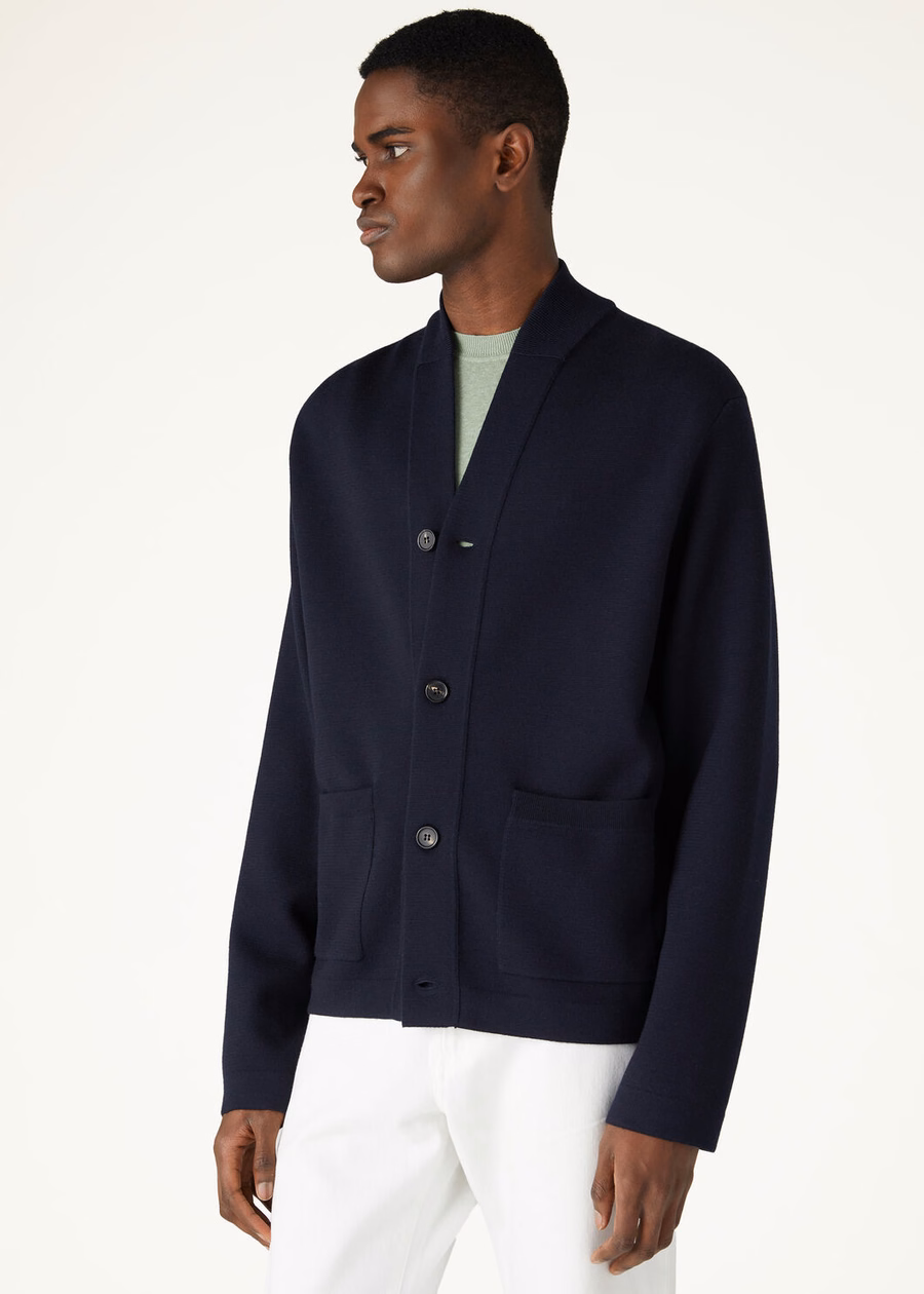 Wish Empire-jas van zuivere scheerwol in marineblauw