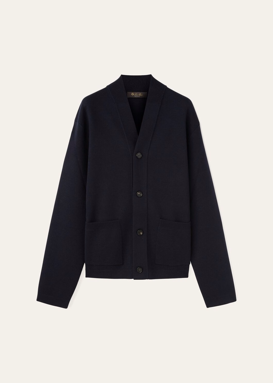 Wish Empire-jas van zuivere scheerwol in marineblauw