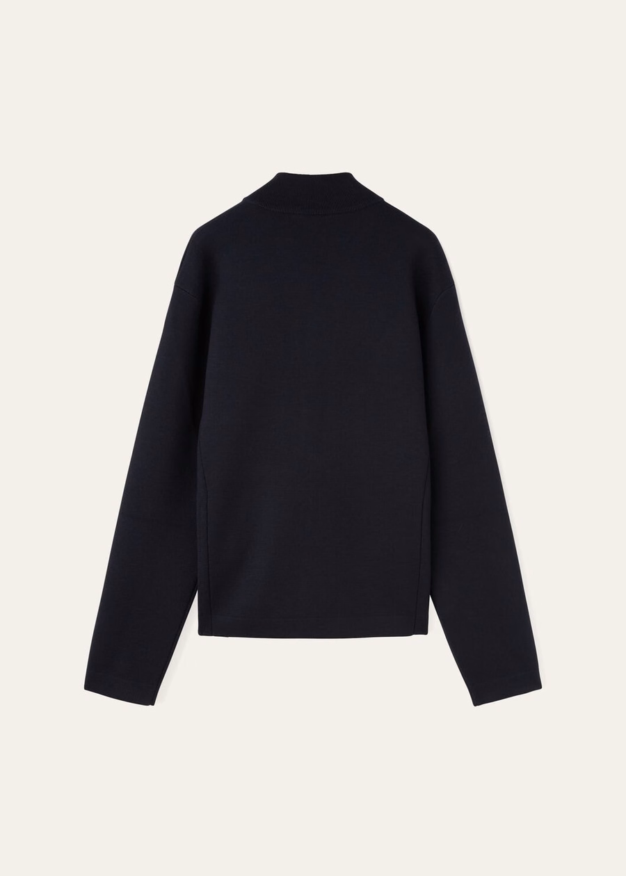 Wish Empire-jas van zuivere scheerwol in marineblauw