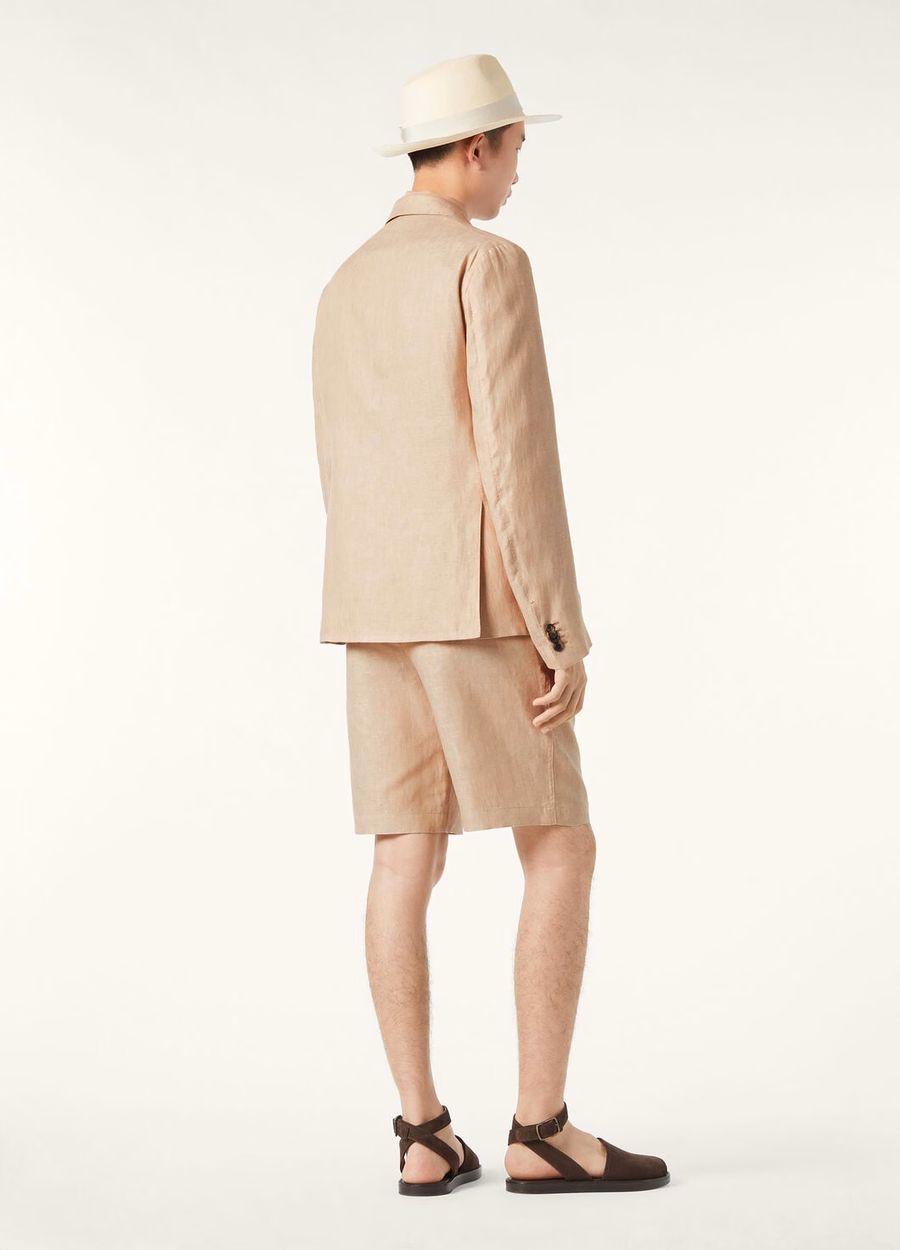 Torino-jas in beige met nerfstructuur