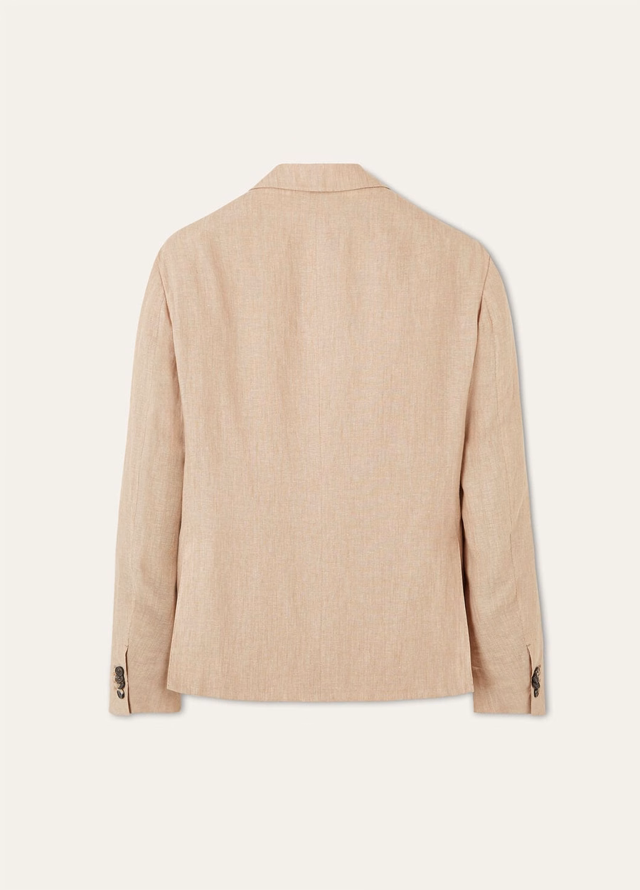 Torino-jas in beige met nerfstructuur