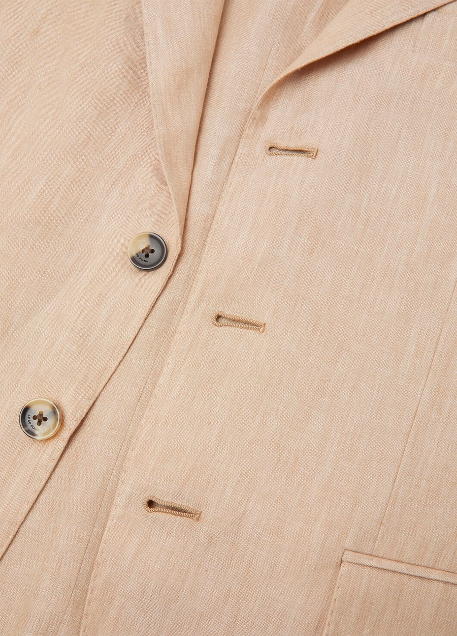Torino-jas in beige met nerfstructuur