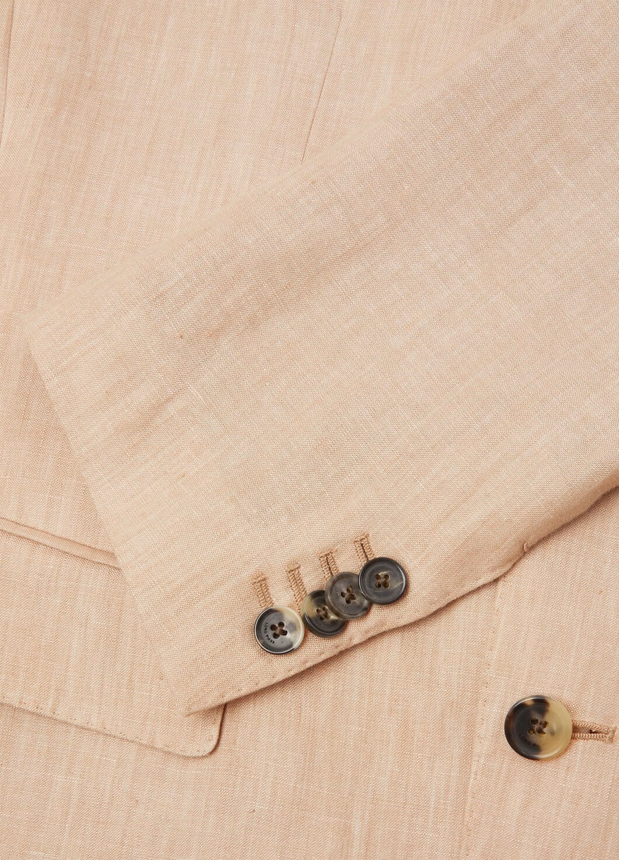 Torino-jas in beige met nerfstructuur