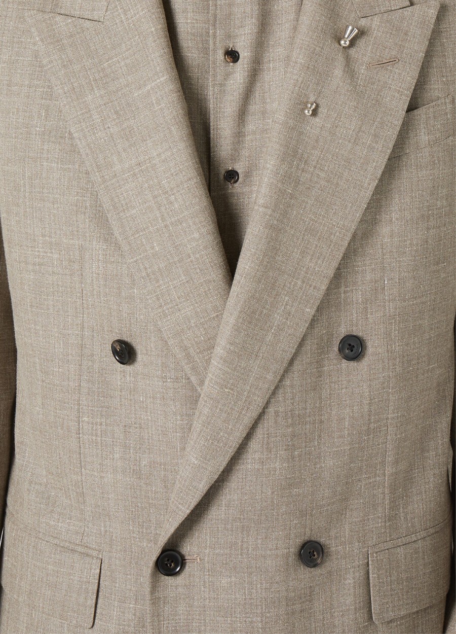 everton linen silk pecora nera berry brown jacket