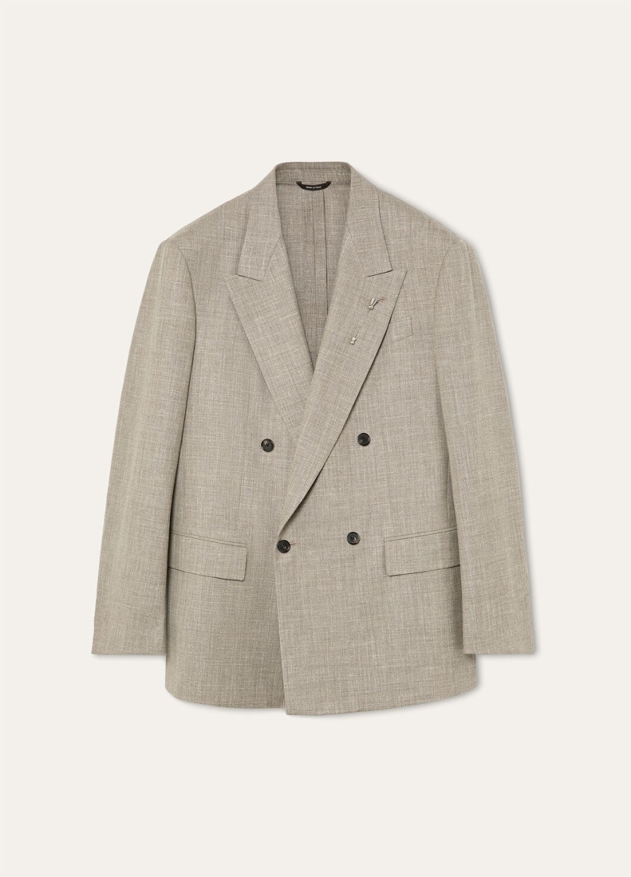 everton linen silk pecora nera berry brown jacket