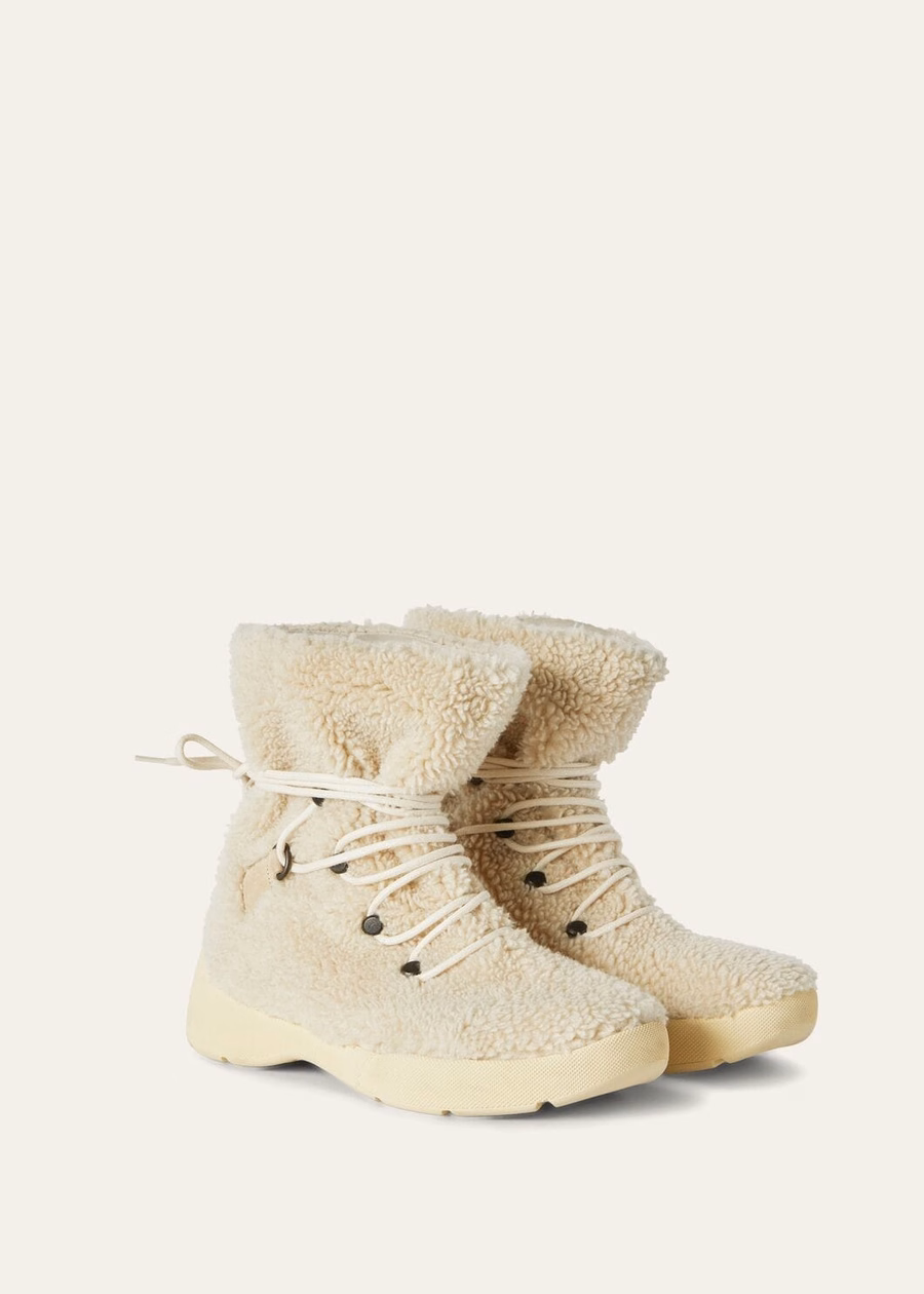 Trace Silk Cashmere White Amchoor Hiking Boots