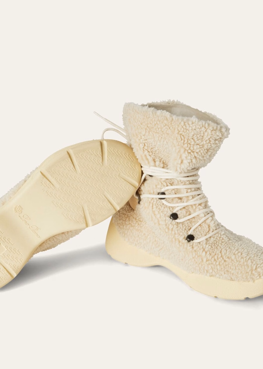 Trace Silk Cashmere White Amchoor Hiking Boots