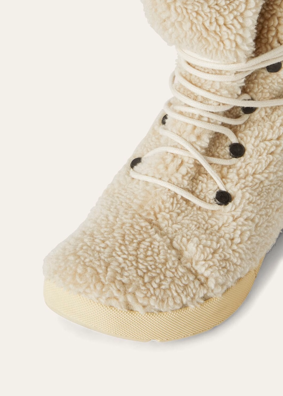 Trace Silk Cashmere White Amchoor Hiking Boots