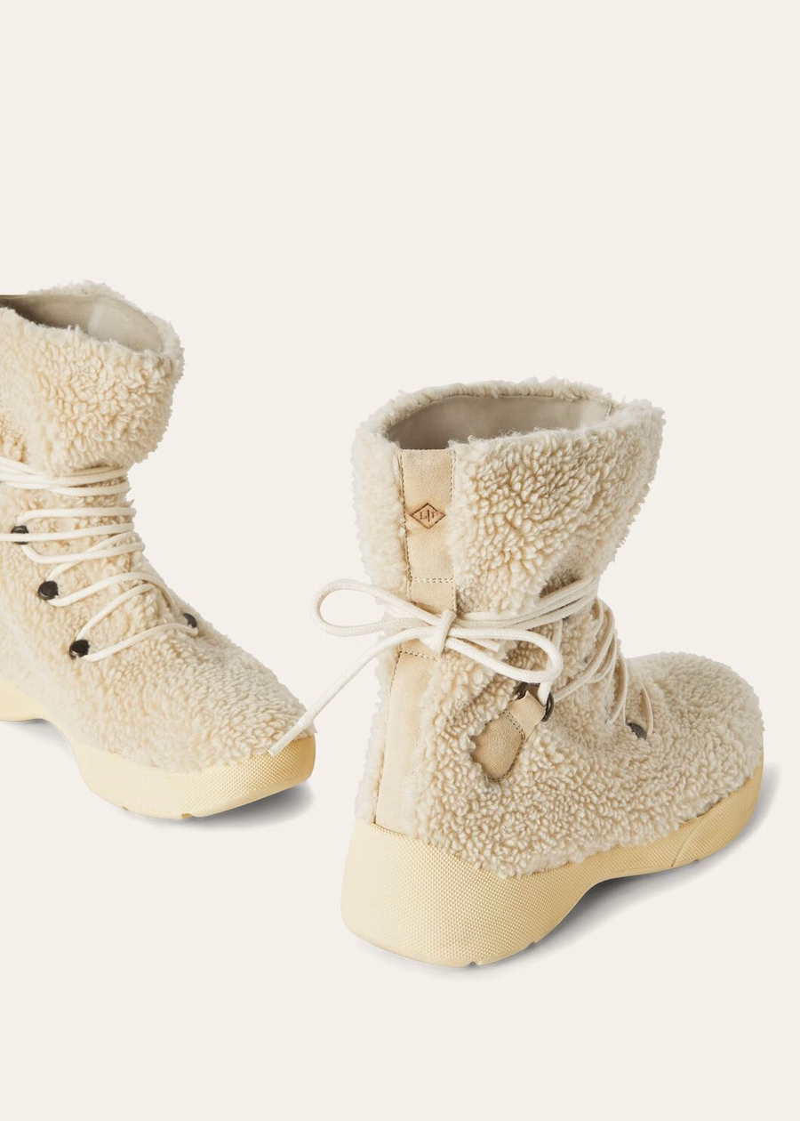 Trace Silk Cashmere White Amchoor Hiking Boots