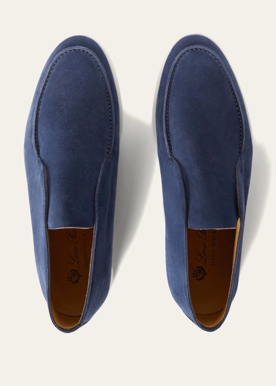 Enkellaarsjes met open neus, kleur Walk Suede Racing Blue