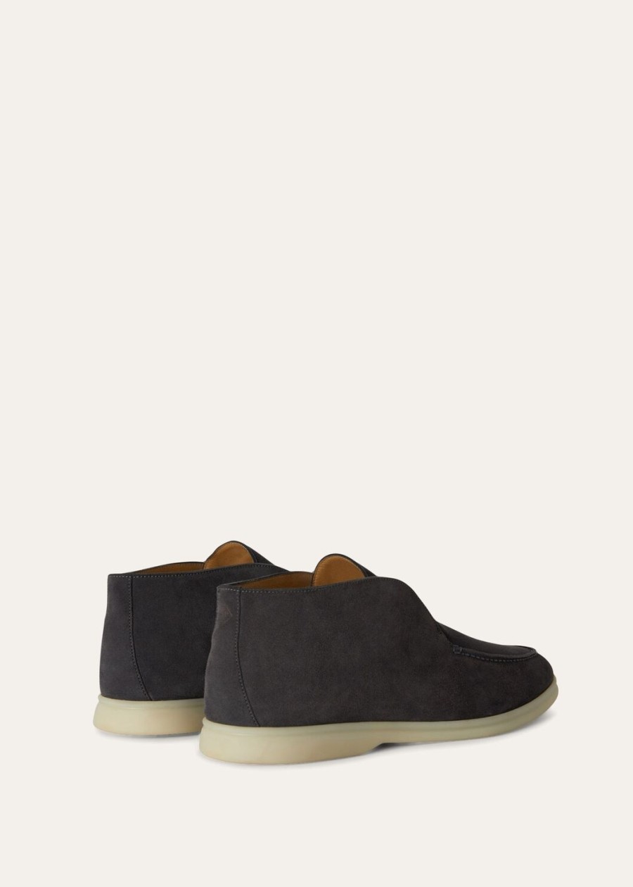 open walk suede ink enkelboots
