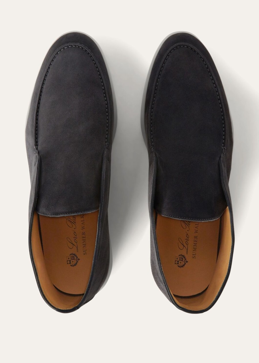 open walk suede ink enkelboots