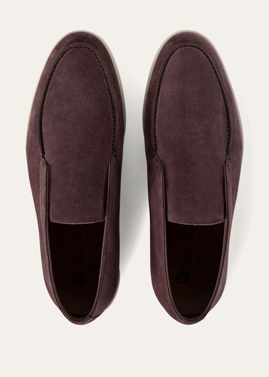open walk suède enkellaarsjes in de kleur black cherry