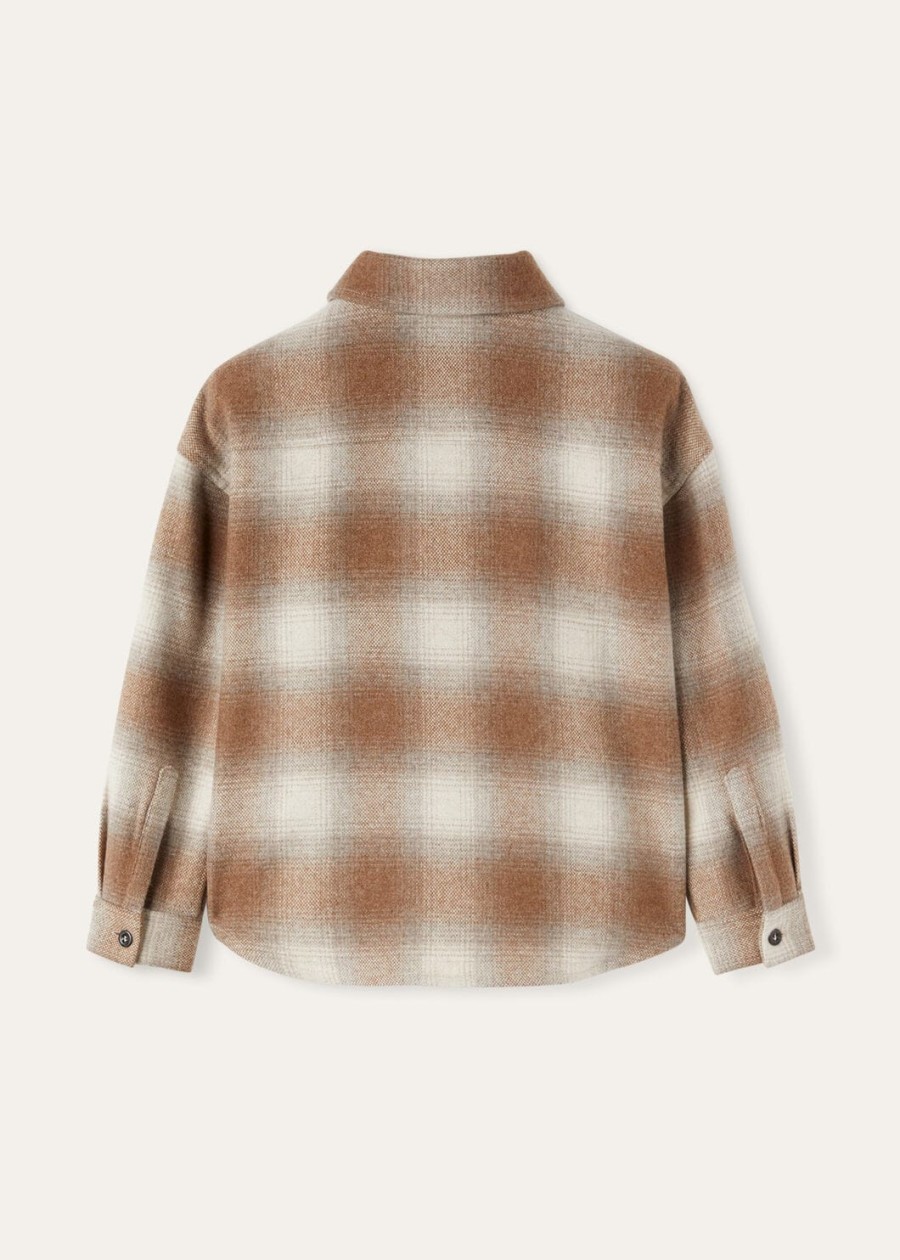 jenna kindershirt van kasjmier zuivere scheerwol licht camelantiek papier