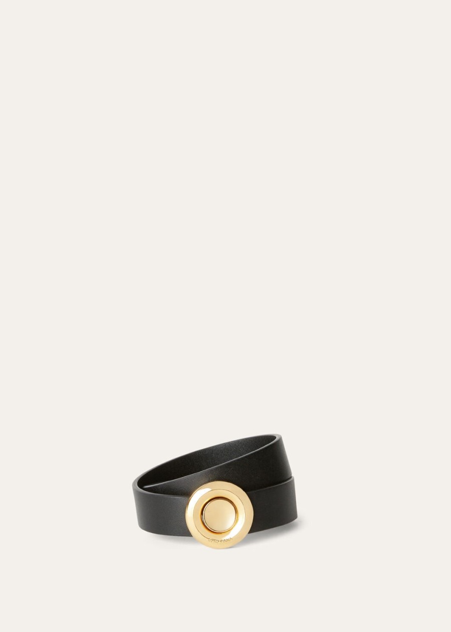 zwarte armband van kalfsleer
