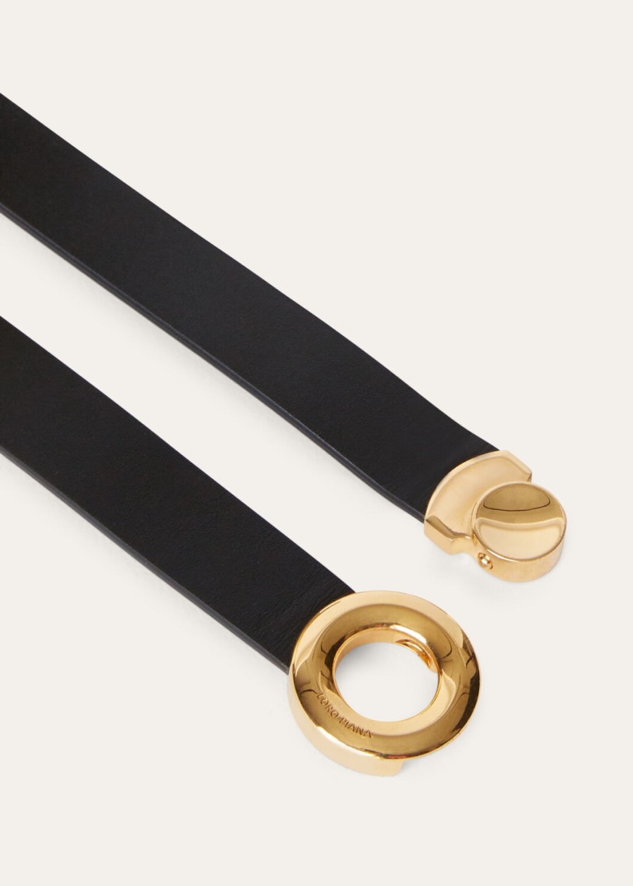zwarte armband van kalfsleer
