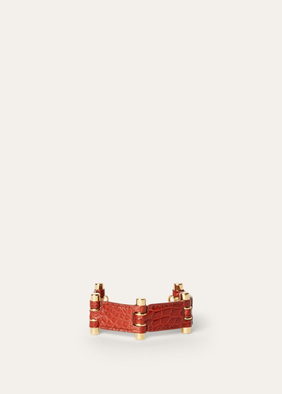 diepe kummel alligatorleren armband