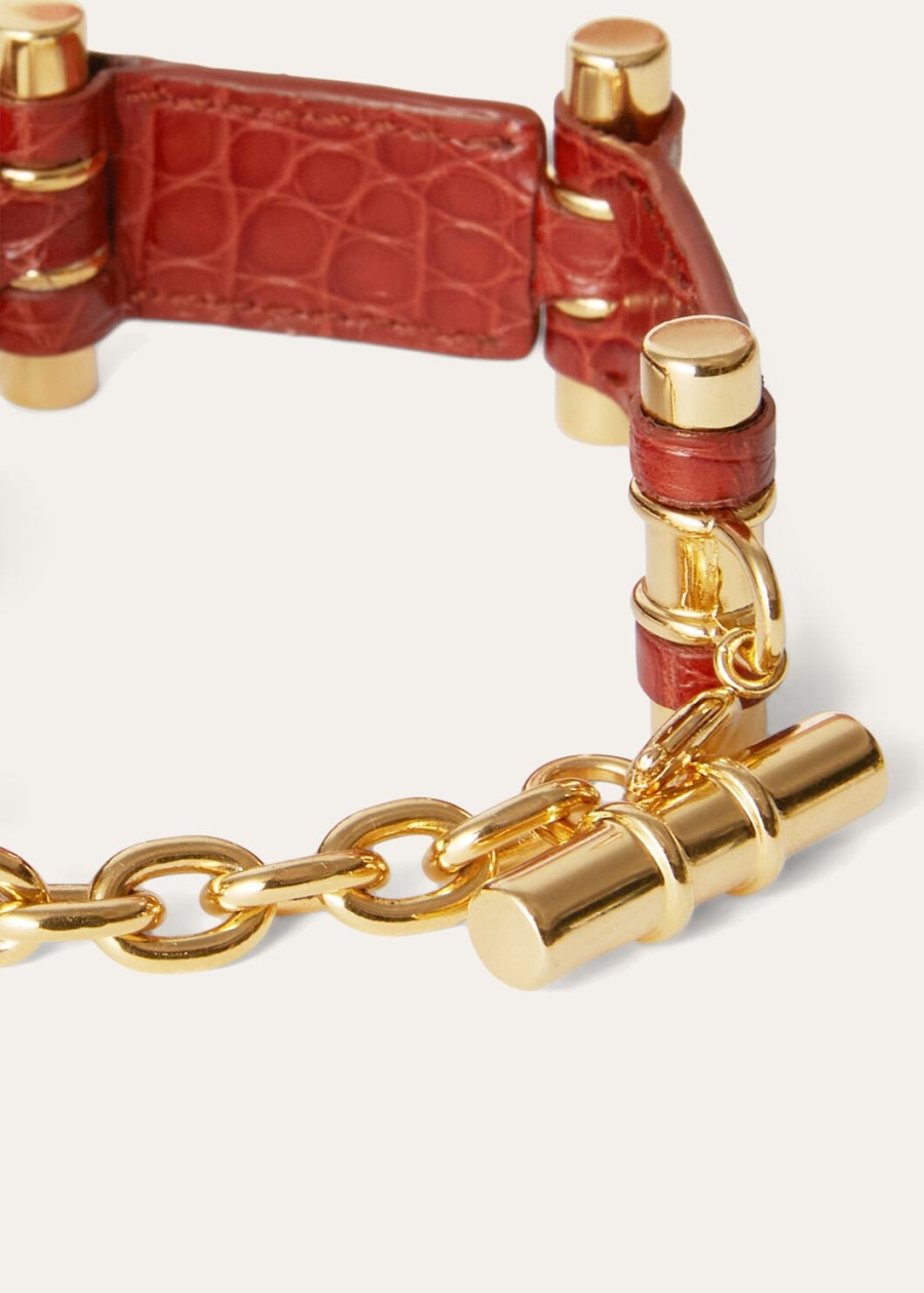 diepe kummel alligatorleren armband