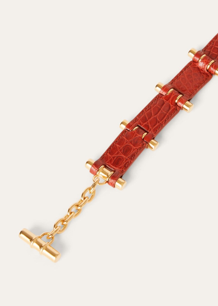 diepe kummel alligatorleren armband
