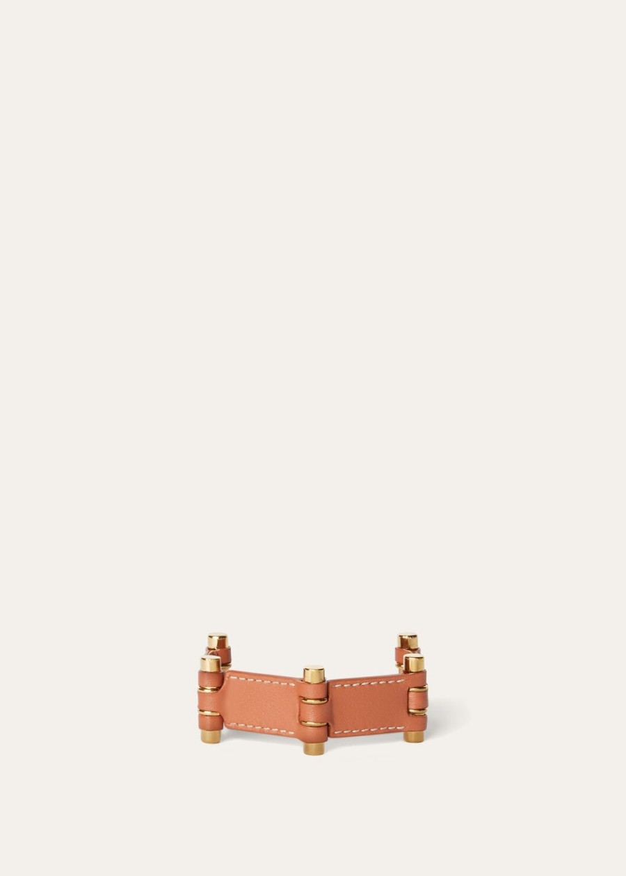 koi vis kalfsleren armband met bale