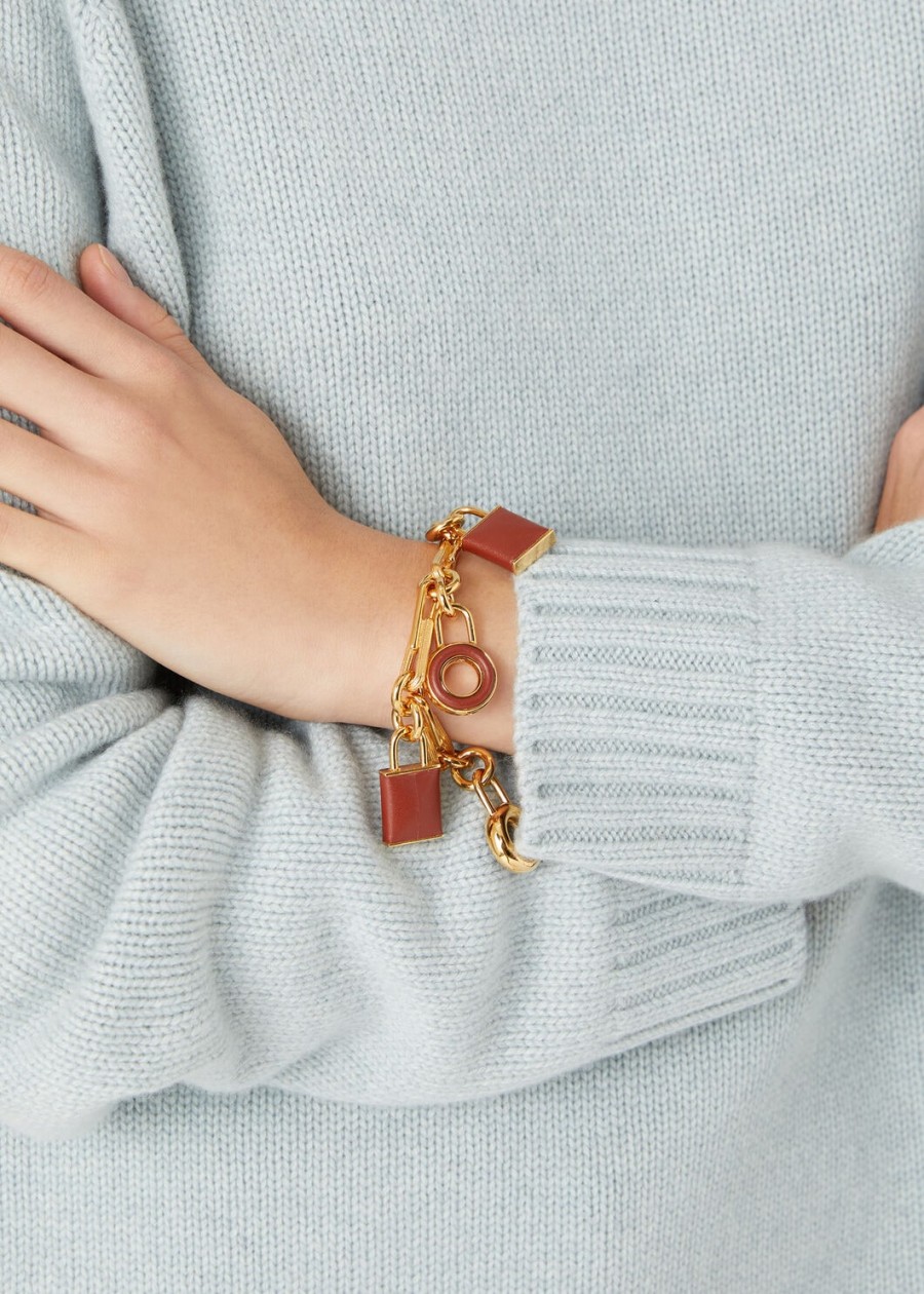 mijn charms armband met messing zon in gouddiepe kummelkleur