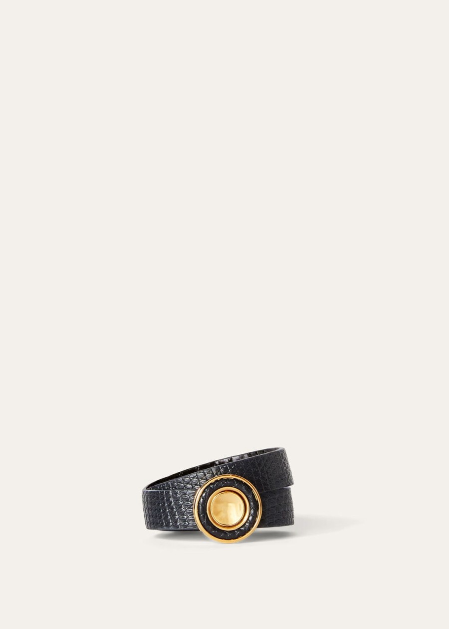 marineblauwe armband met hangertjes van hagedissenleer gouden zon sieraden